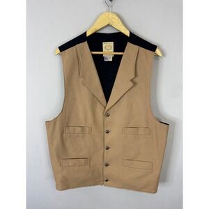 Wah Maker Frontier Clothing Mens Tan Wool Blend Western Vest XLT Made in USA